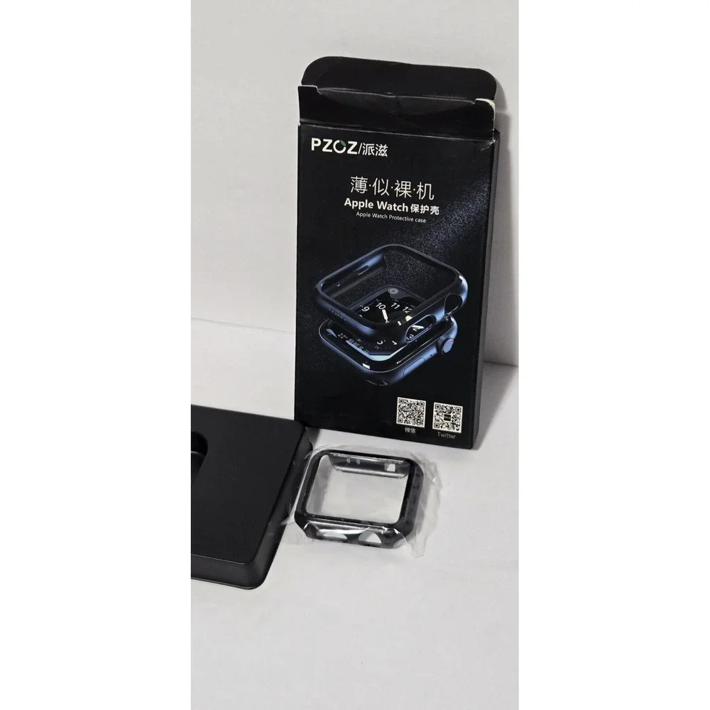 NEW PZOZ Case for Apple Watch Series 2/3 42mm Black‎ w/ Screen Protector